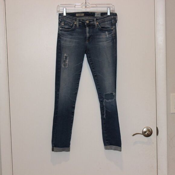 Ag Adriano Goldschmied the Stilt Roll Up Cigarette Skinny Jeans Women's Sz 26 - Picture 2 of 13